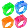 Plastic Crystal Rings (4) - Bird Toy Parts