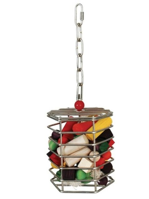 Stainless Steel  Foraging Cage - Large - Toys for Tweets